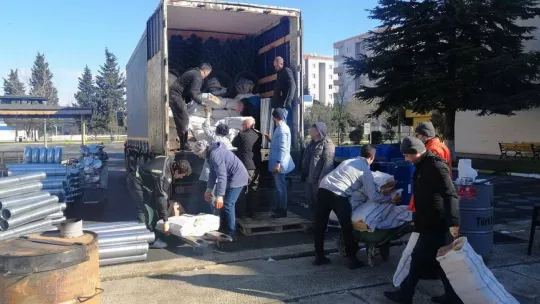 Üretilen sobalar deprem bölgesine gönderildi