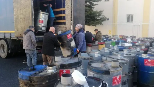 Üretilen sobalar deprem bölgesine gönderildi