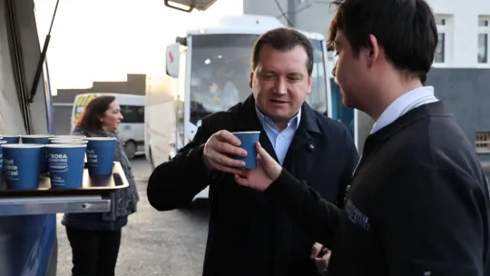 Başkan Balcıoğlu Çorba Dağıtımına Katıldı