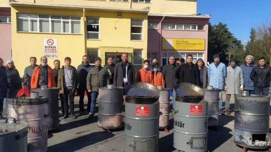 Üretilen sobalar deprem bölgesine gönderildi