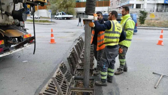 ABB ekiplerinden mazgal tıkanmasına karşı yaprak temizliği