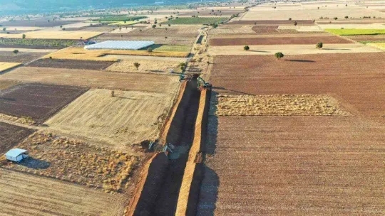 Acıpayam ve Serinhisar ovalarında 32 bin metrelik tahliye kanalı açıldı