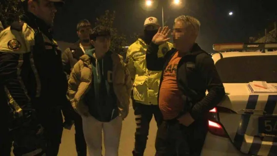 Alkollü şahısla polis arasında gerginlik