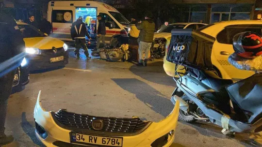 Alkollü sürücünün kullandığı otomobil ile motosiklet çarpıştı