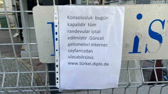 Alman Konsolosluğu 'güvenlik' gerekçesiyle kapatıldı