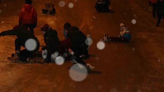 Ankara'da karın keyfini çocukları çıkardı