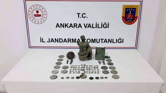 Ankara İl Jandarma Komutanlığından '2,5 milyon liralık' tarihi eser operasyonu