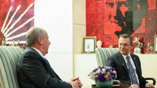 CHP lideri Özel, Memleket Partisi Genel Başkanı İnce ile bir araya geldi