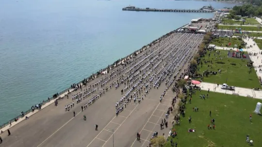 Marmara Deniz'inin kıyısında muhteşem görüntü: 1919 genç Tekirdağ karşılaması oynadı