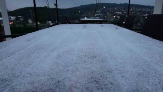 Aydos Tepesi beyaza büründü