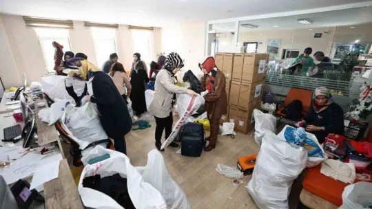 Aziziye Belediyesi'nde yardım seferberliği