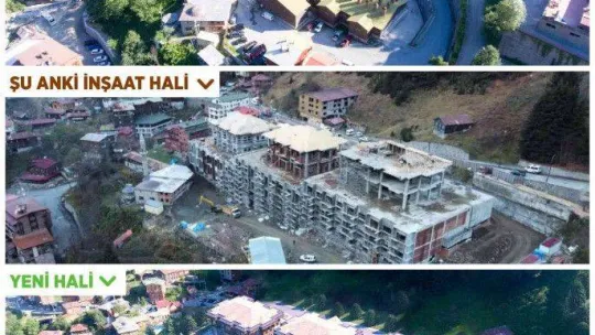 Bakan Kurum: 'Ayder'imize, eski termal bölgesi alanında 13 bin 615 metrekare yeşil alan kazandırıyoruz'