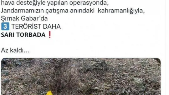 Bakan Soylu duyurdu: Şırnak'ta 3 terörist daha etkisiz hale getirildi