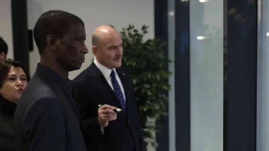 Bakan Soylu, Gambiya Cumhurbaşkanı Yardımcısı Joof ile bir araya geldi