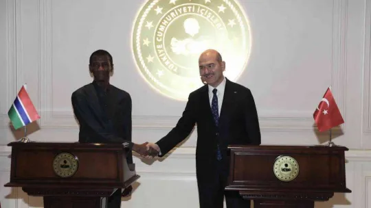 Bakan Soylu, Gambiya Cumhurbaşkanı Yardımcısı Joof ile bir araya geldi