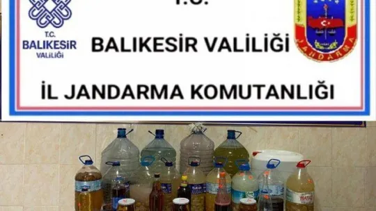 Balıkesir'de jandarmadan kaçak içki operasyonu