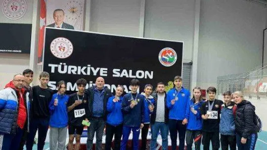 Balıkesirli atletler, Türkiye U16 Salon Şampiyonası'nı zirvede tamamladı