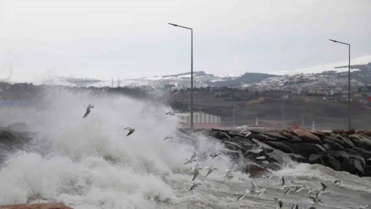 Bandırma'da fırtına etkili oluyor