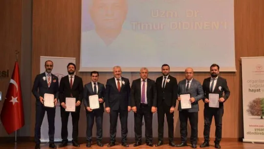 Bandırma Eğitim ve Araştırma Hastanesine teşekkür belgesi