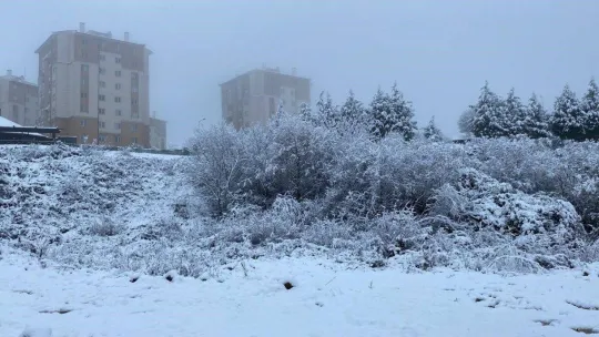Beklenen kar İzmit'in yüksek kesimlerine düştü