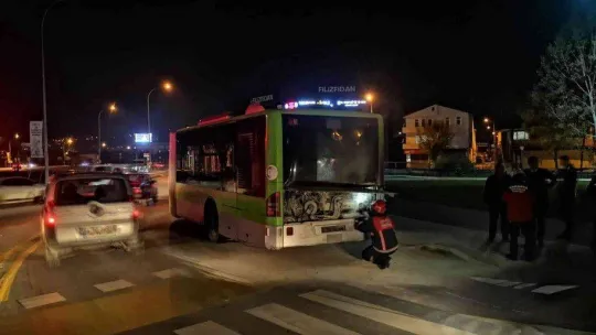 Belediye otobüsü alevlere teslim oldu