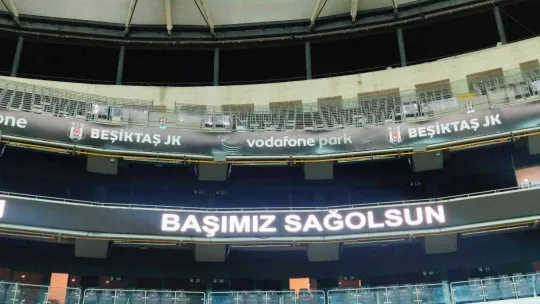 Beşiktaş stadında taziye mesajı