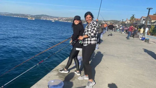 Beykoz'da 200 kişinin katıldığı 'Balık Tutma Yarışması' renkli görüntüler oluşturdu