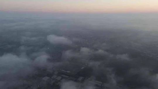 Beylikdüzü'nde sis havadan görüntülendi