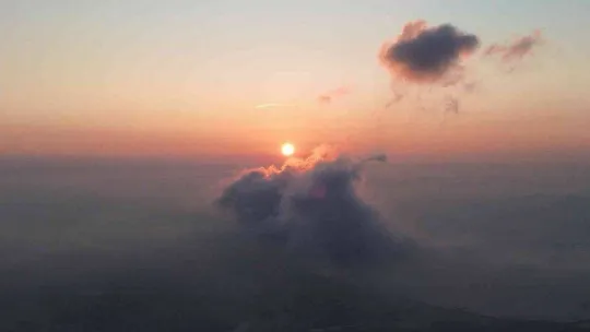 Beylikdüzü'nde sis havadan görüntülendi