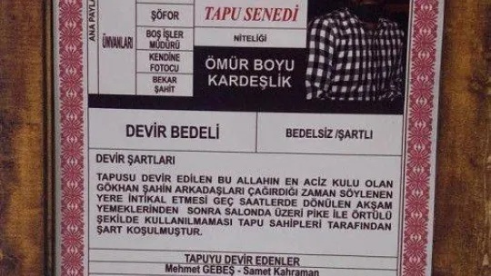 Bu da tapulu damat