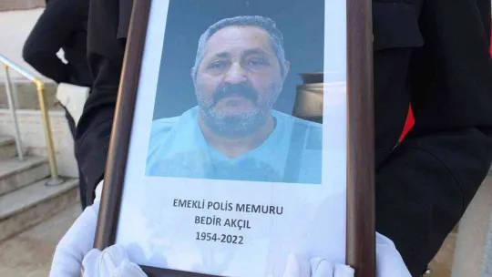 Burhaniye' de hayatını kaybeden emekli polis için tören düzenlendi