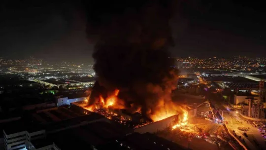 Bursa'da 13 saattir devam eden yangının boyutu gün ağarınca ortaya çıktı