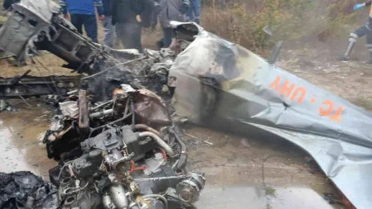 Bursa'da bir hava taşıtı düştü