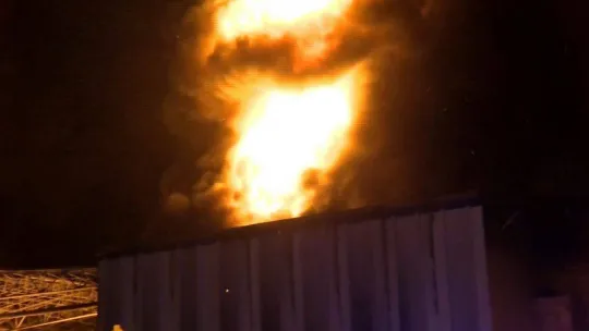 Bursa'da fabrika yangınında patlama