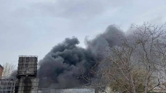 Bursa'da geri dönüşüm deposunda büyük yangın