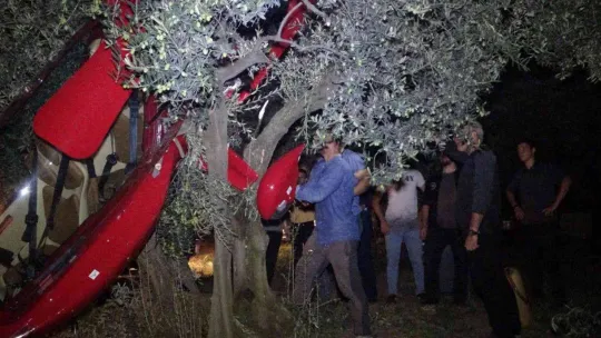 Bursa'da hava aracı düştüğü yerden 3 saat sonra kaldırıldı