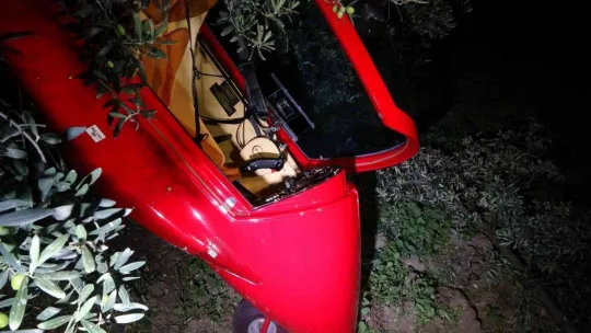 Bursa'da hava aracı düştüğü yerden 3 saat sonra kaldırıldı