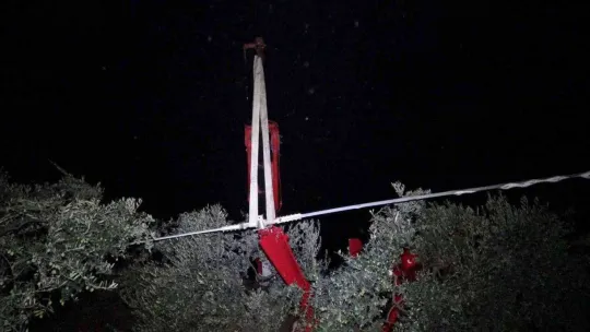 Bursa'da hava aracı düştüğü yerden 3 saat sonra kaldırıldı