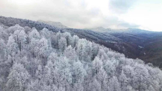 Bursa'da kar kartpostallık görüntüler oluşturdu