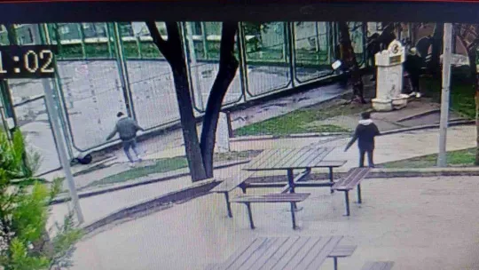 Bursa'da parktaki kedi kulübelerini yakıp, çöp kutularına zarar verdiler