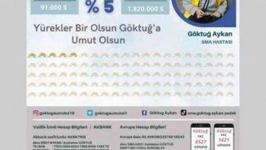 Bursa'da SMA'lı Göktuğ yardım bekliyor