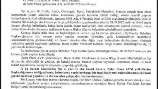 Bursa'da tarihi projeye gölge düşmeyecek