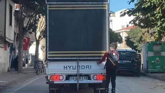 Bursa'da tehlikeli yolculuk