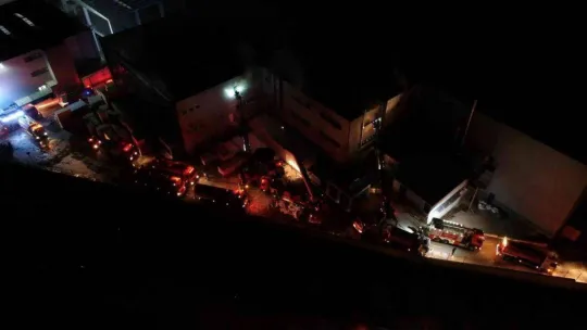 Bursa'da tekstil fabrikasında korkutan yangın