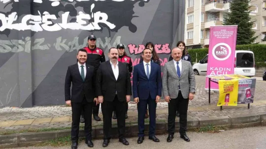 Bursa'da trafolar 'Susmak Şiddeti Gölgeler' sözleriyle boyanarak farkındalık oluşturuldu