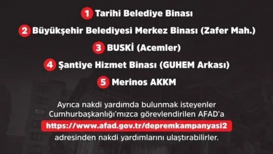 Bursa'dan Gaziantep'e erzak yardımı