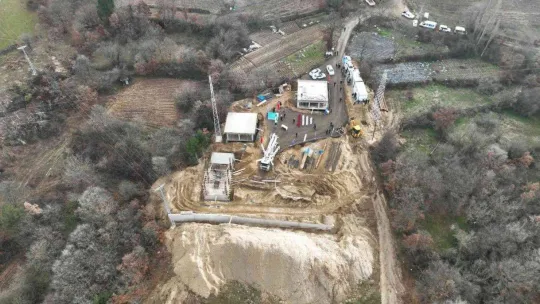 Büyükorhan Atıksu Arıtma Tesisi ve düğün salonu temeli atıldı