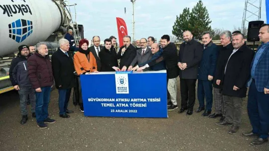 Büyükorhan Atıksu Arıtma Tesisi ve düğün salonu temeli atıldı