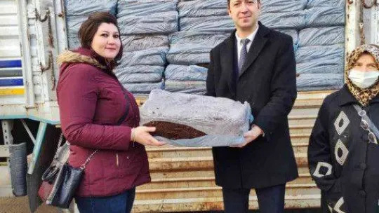 Büyükşehir'den üreticiye 10 ton kompost desteği