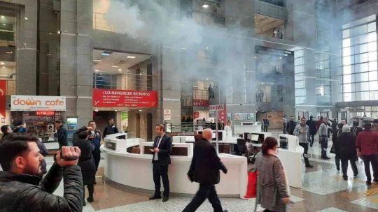 Çağlayan Adliyesi'nde gerçeği aratmayan yangın tatbikatı